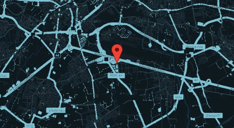 Mappa con il pin su Oriocenter, a Orio al Serio (Bergamo), accanto all'aeroporto